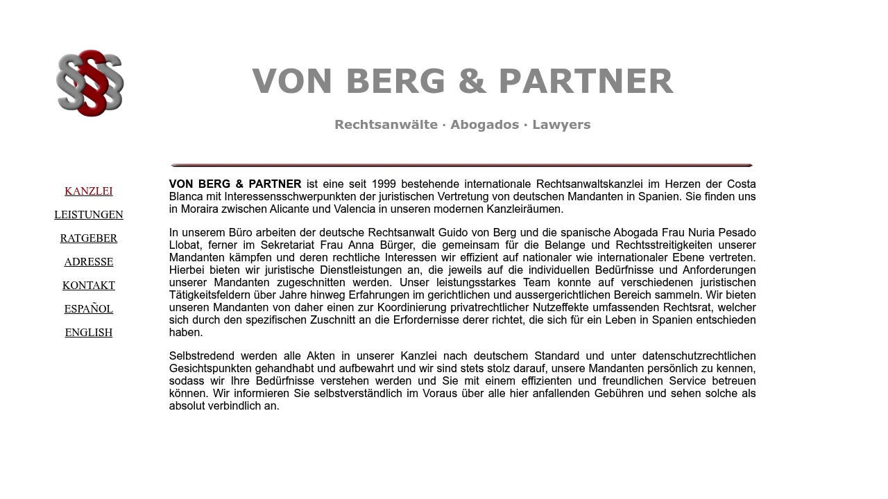 VON BERG & PARTNER Cover